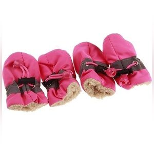 Anti Slip Dog Socks Shoes Adjustable Drawstring Boot Paw Protectors 4 Pieces
